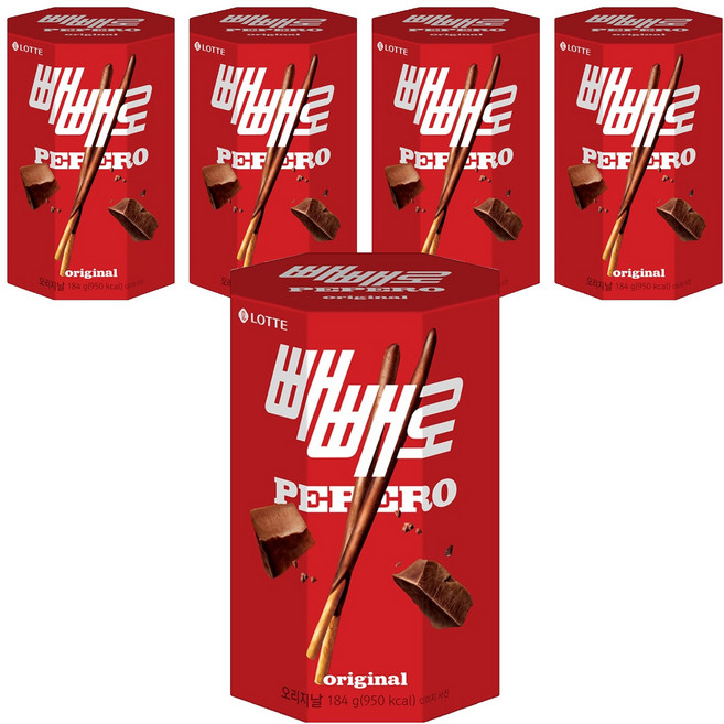 빼빼로 오리지날, 184g, 5개