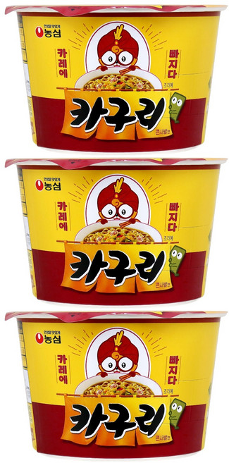 농심 카구리 큰사발면 103g, 3개