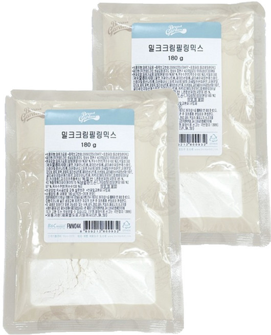 브레드가든 마카롱 밀크크림 필링믹스, 180g, 2개