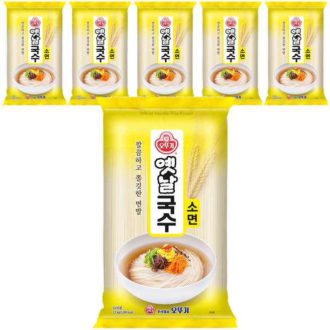 오뚜기옛날 국수 소면, 1.5kg, 6개