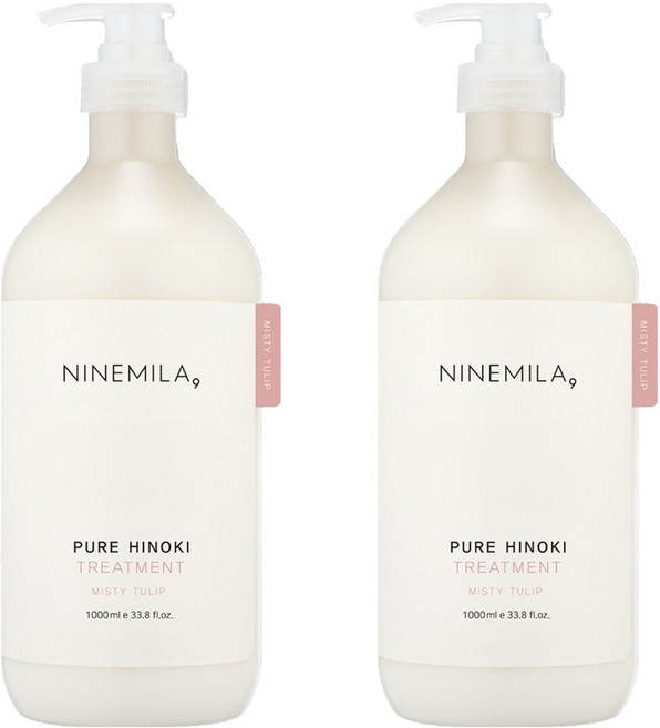 나인밀라 퓨어 히노끼 트리트먼트 미스티 튤립, 2개, 1L