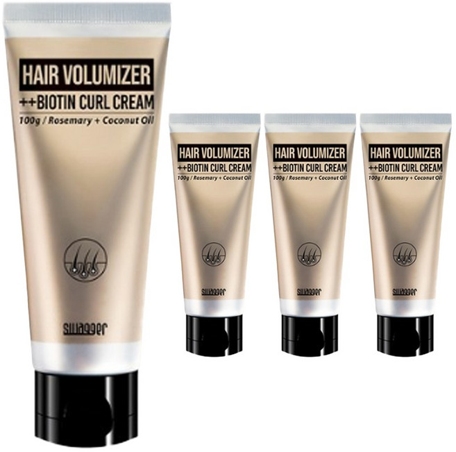 스웨거 헤어 볼류마이저 비오틴 컬 크림 튜브형, 100g, 4개