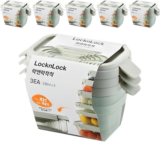 락앤락 착착 밀폐용기, 18개, 230ml
