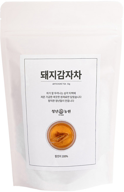 청년농원 저온가공 돼지감자차 삼각티백, 1g, 50개입, 1개
