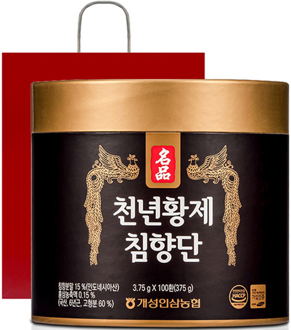 개성인삼농협 천년황제 침향단 100p + 쇼핑백, 1개, 375g
