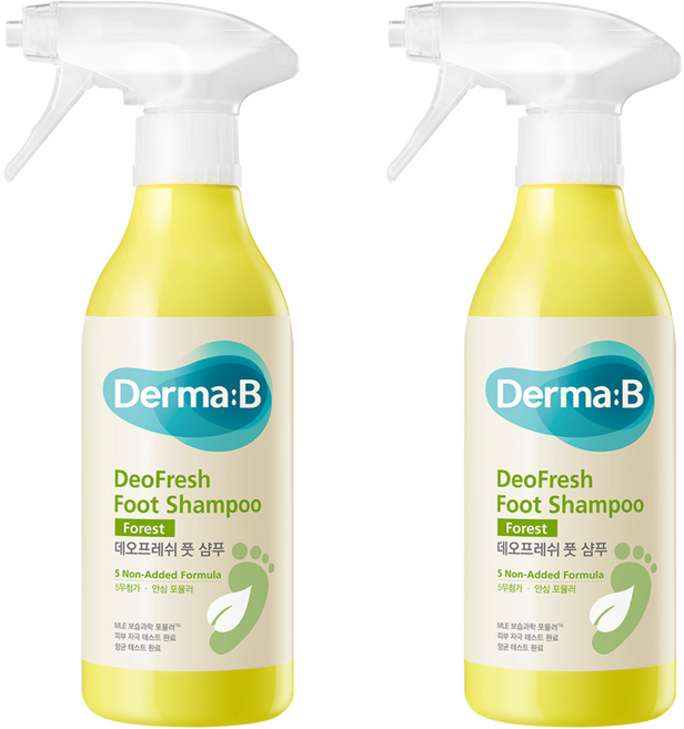 Derma B Deofresh 足部清潔露 森林香, 2個, 1入