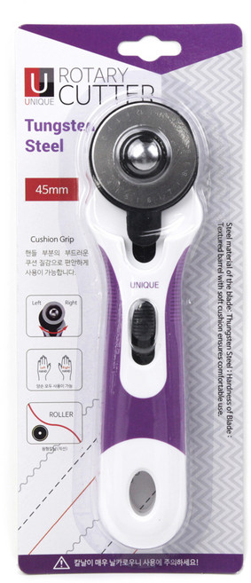 유니크 로터리 커터 45mm, 보라, 1개