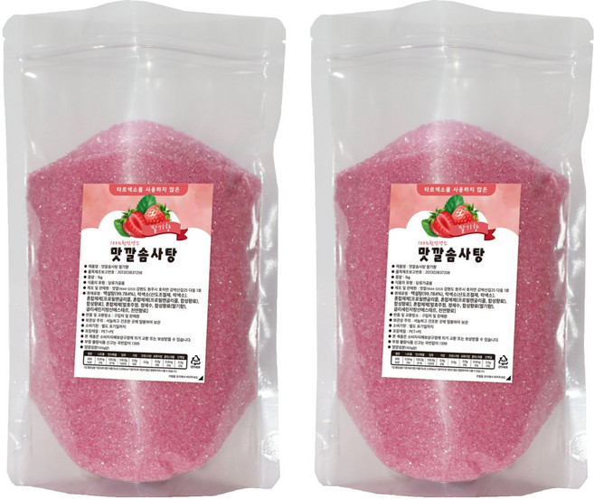 맛깔슈가 솜사탕 설탕 딸기향, 1kg, 2개