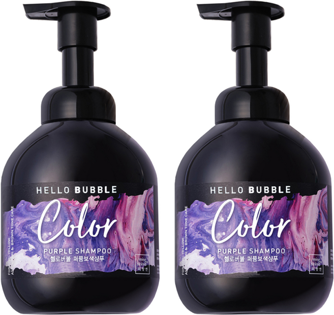 mise en scene 魅尚萱 Hello Bubble Color Purple補色洗髮精 英國梨與小蒼蘭香, 400ml, 2瓶