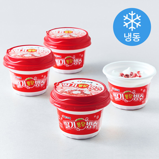 빙그레 딸기퐁당빙수 (냉동), 240ml, 1개입, 4개