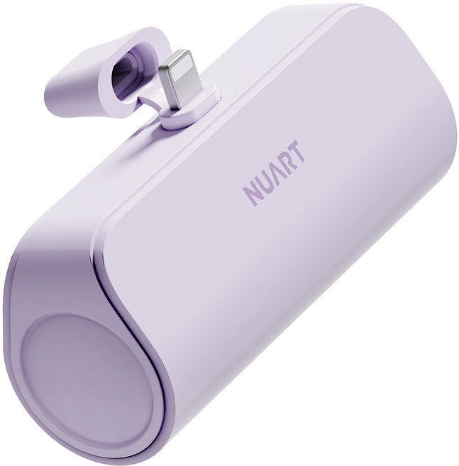 누아트 도킹형 미니 보조배터리 5000mAh, SPE-PA5GPQ8P(애플8핀), 라벤더