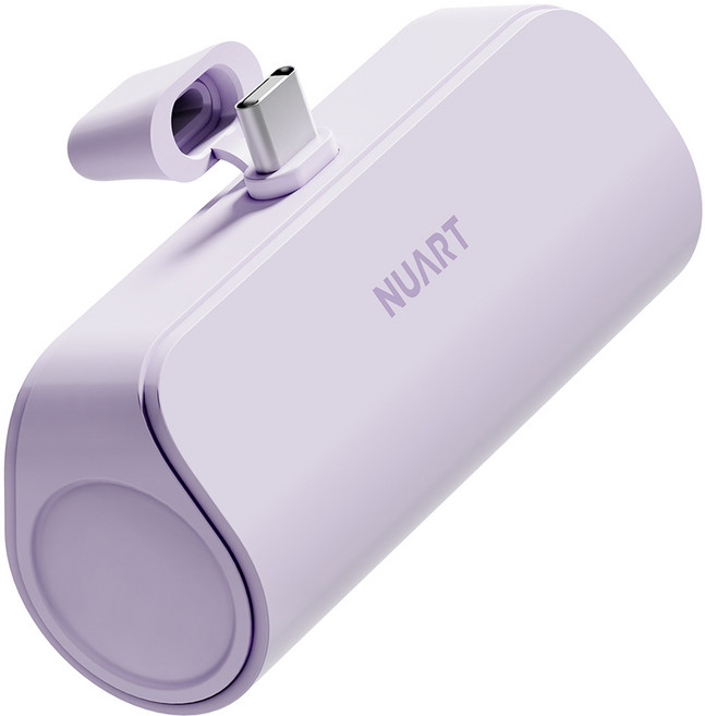 누아트 도킹형 미니 보조배터리 5000mAh, SPE-PA5GPQCP(C타입), 라벤더