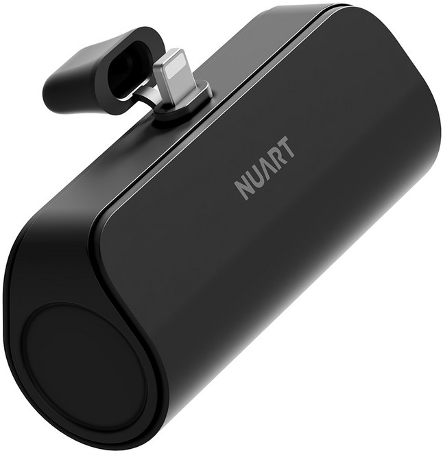 누아트 도킹형 미니 보조배터리 5000mAh, SPE-PA5GPQ8P(애플8핀), 블랙