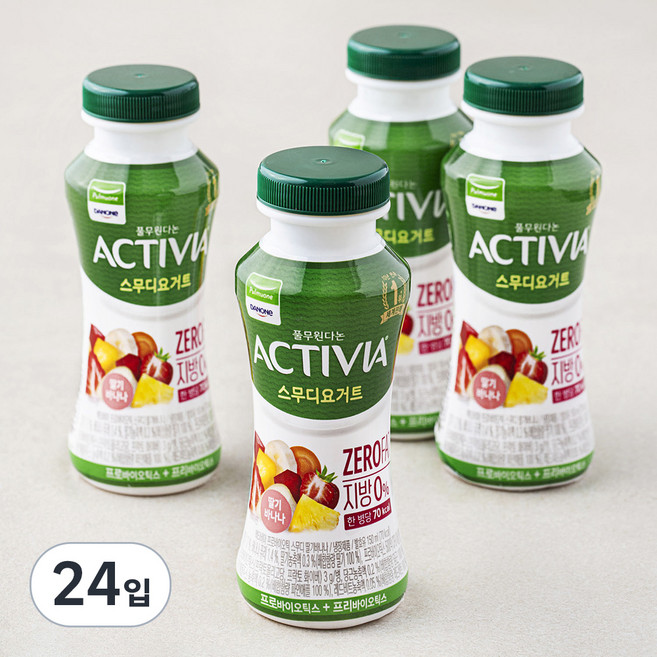 풀무원다논 액티비아 스무디 딸기바나나, 150ml, 4개입, 6개