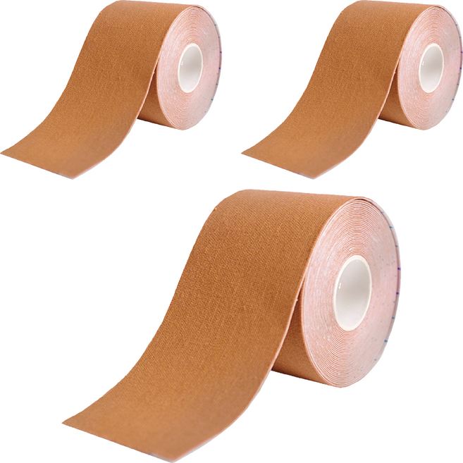 Cozeny flowers 花芊 ATHLETIC TAPE 肌肉運動膠帶 肌內效貼布 膚色, 3捲, 1入