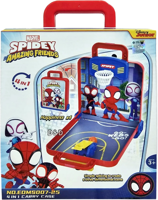 MARVEL 漫威 SPIDER-MAN 蜘蛛人 4合1桌上遊戲組, SPIDER-MAN 蜘蛛人 藍色 + 紅色, 1組