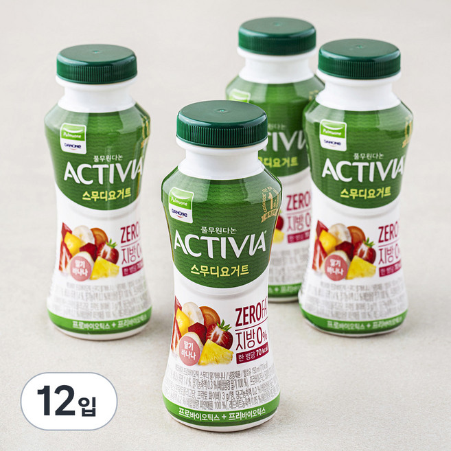 풀무원다논 액티비아 스무디 딸기바나나, 150ml, 4개입, 3개