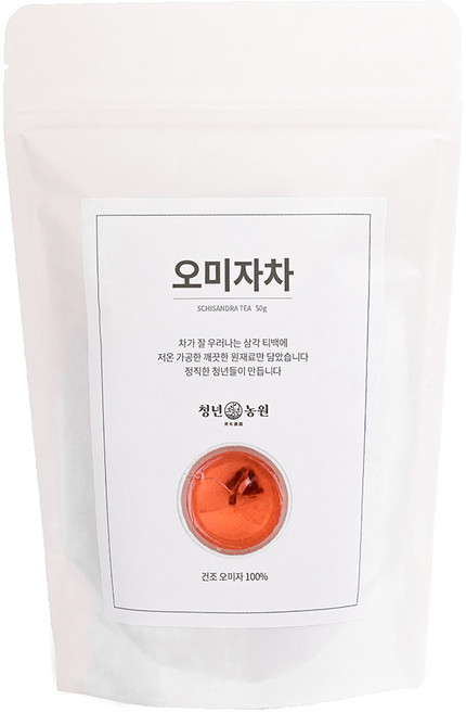 청년농원 저온가공 오미자차 삼각티백, 1g, 50개입, 1개