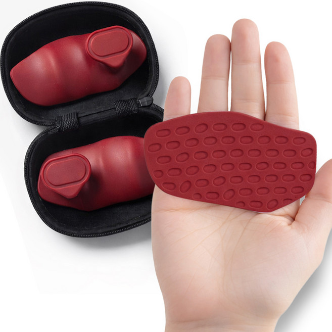 동핏랩 헬스장갑 굳은살 미끄럼방지 피트니스 실리콘 팜가드, 레드, 2개