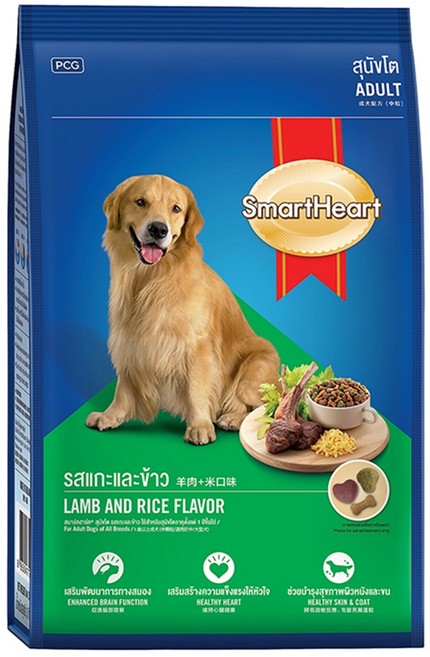 SmartHeart 慧心 成犬配方乾糧, 羊肉 + 米口味, 3kg, 1袋