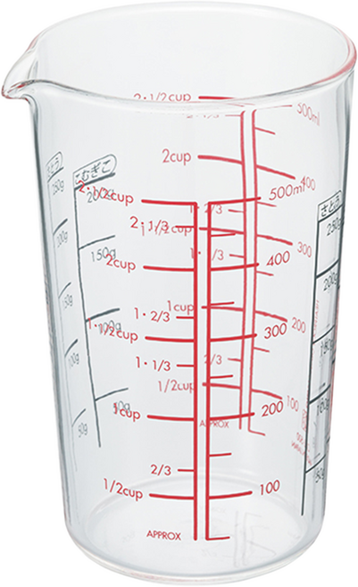 HARIO 好璃奧 玻璃量杯, 玻璃 透明色, 500ml, 1個