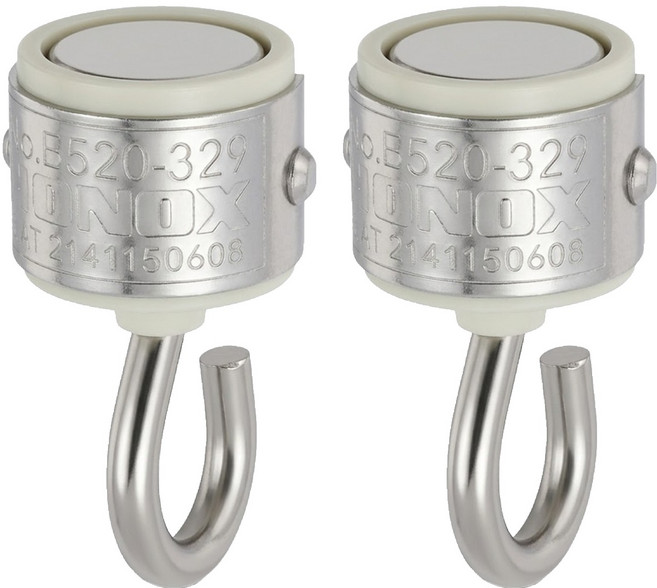 DULTON 工業風強力磁鐵掛勾 32 x 15mm 2個, 象牙, 1組