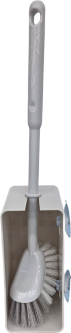 UdiLife 優的生活大師 hold Helper 吸壁式馬桶廁刷組 10 x 7.5 x 40cm, 1組, 吸壁式馬桶廁刷組 灰色