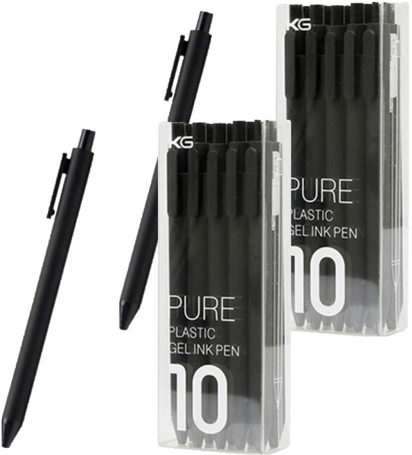 카코 퓨어 소프트 젤펜 0.5mm, 블랙, 20개