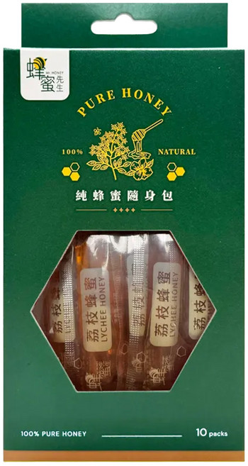 Mr.HONEY 蜂蜜先生 荔枝蜂蜜隨身包 10條, 240g, 1盒