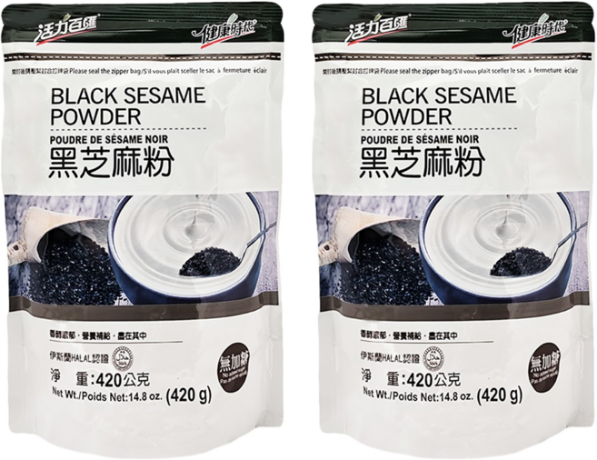 健康時代 黑芝麻粉 無加糖, 420g, 2包