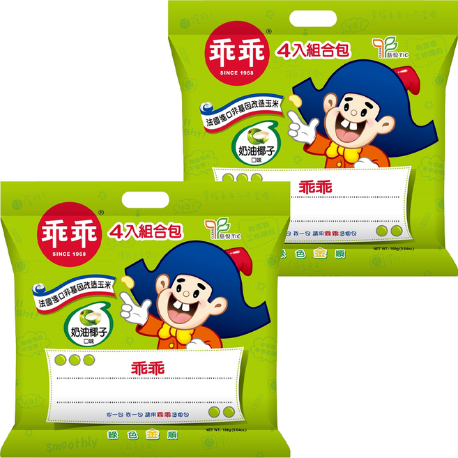 乖乖 玉米脆條 奶油椰子, 40g, 8包