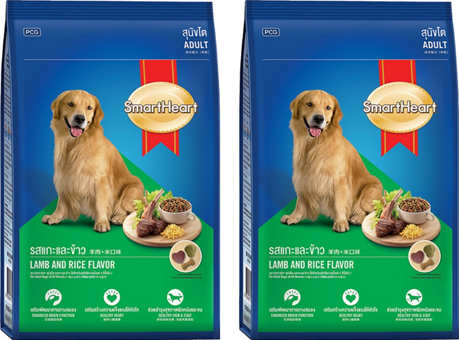 SmartHeart 慧心 成犬配方乾糧, 羊肉 + 米口味, 3kg, 2袋