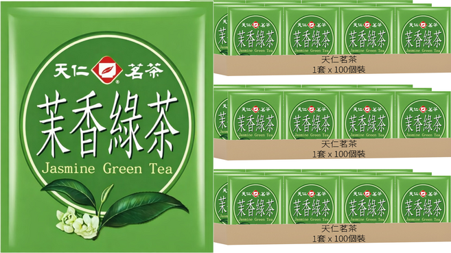 天仁茗茶 茉香綠茶, 2g, 3套, 100個裝