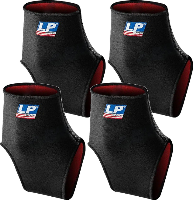 LP SUPPORT 標準型踝部護套 704, 4個, 黑色