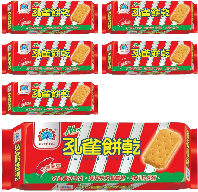 孔雀餅乾, 135g, 6包