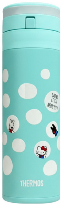 THERMOS 膳魔師 麗莎與卡斯柏保溫瓶 jns-350ktgl, 1入, 藍綠色, 350ml