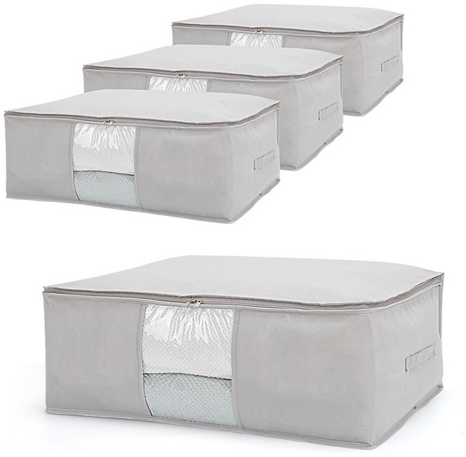 코멧 홈 패브릭 이불 케이스 93L, 그레이, 4개