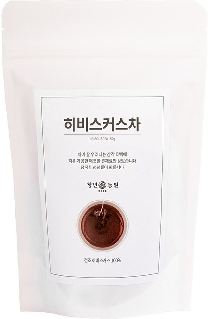 청년농원 저온가공 히비스커스 삼각티백, 1g, 50개입, 1개