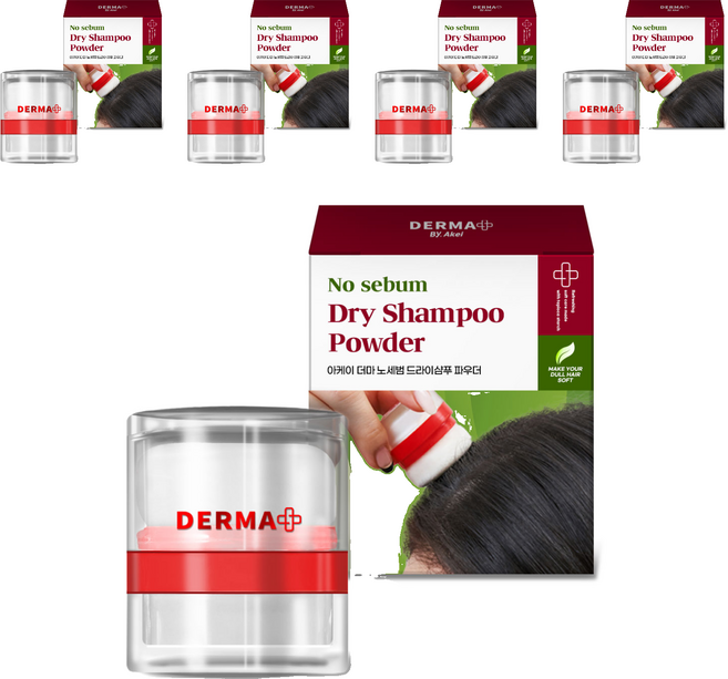 아케이 더마 노세범 헤어 드라이샴푸 파우더 프루츠향, 4g, 5개