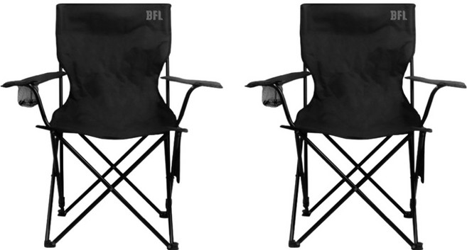버팔로 시크 캠프 체어, 블랙, 2개