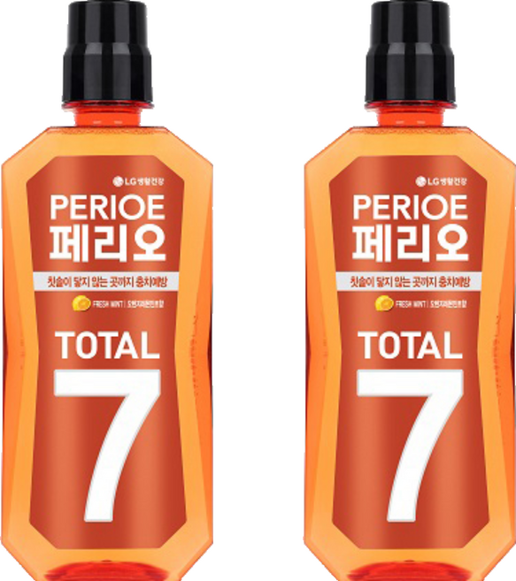 페리오 토탈 7 가글 마일드 시트러스, 760ml, 2개