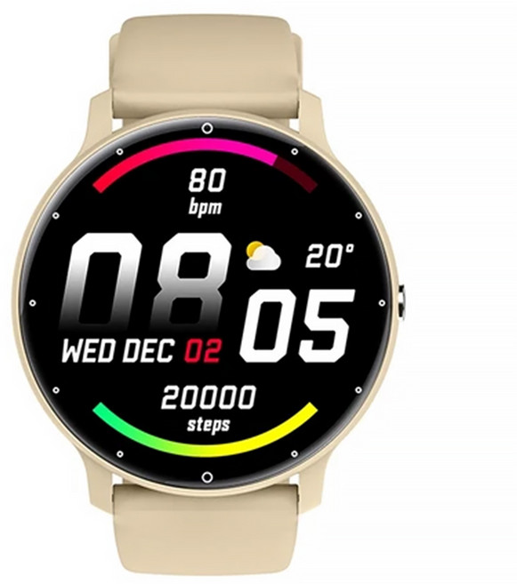 MIVSEN ZL02Cpro 運動手錶, 1.28吋, 藍牙, 黃色, 1支