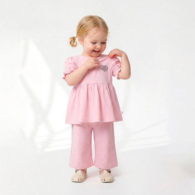 Esther Bunny Little 飄逸蝴蝶結寬褲上下套裝