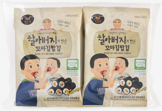 만전김 할아버지가 만든 꼬마김밥김, 6g, 6개