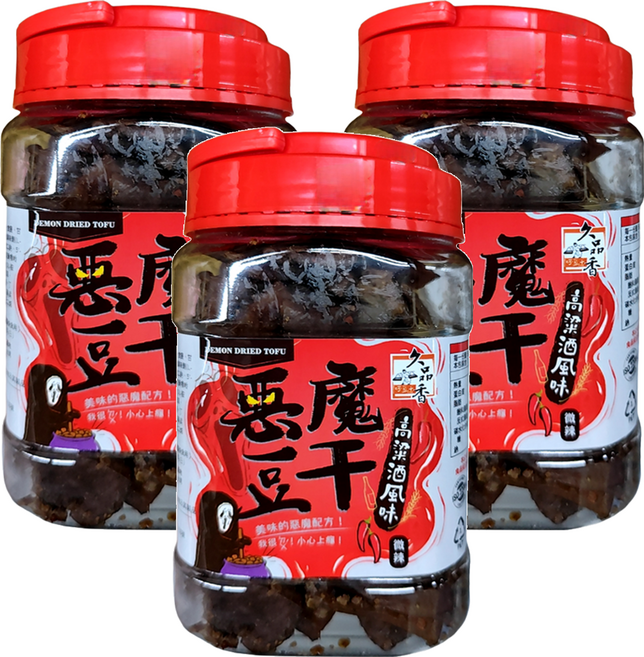 久品香 惡魔豆干, 350g, 3罐
