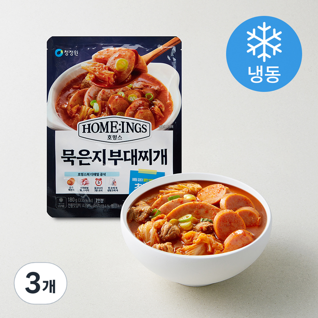 호밍스 묵은지부대찌개 1인분(냉동), 180g, 3개