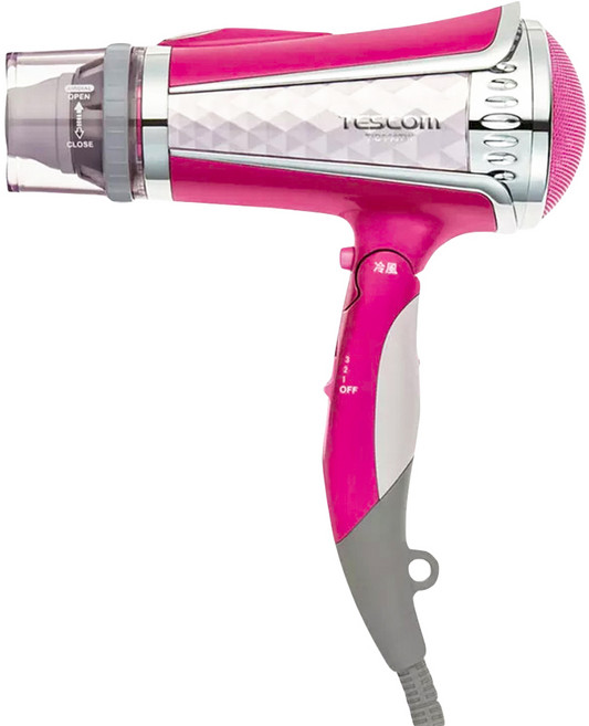 TESCOm 大風量負離子吹風機 1400W, TID960TW, 亮麗粉, 1支