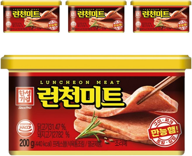 한성기업 런천미트, 200g, 4개