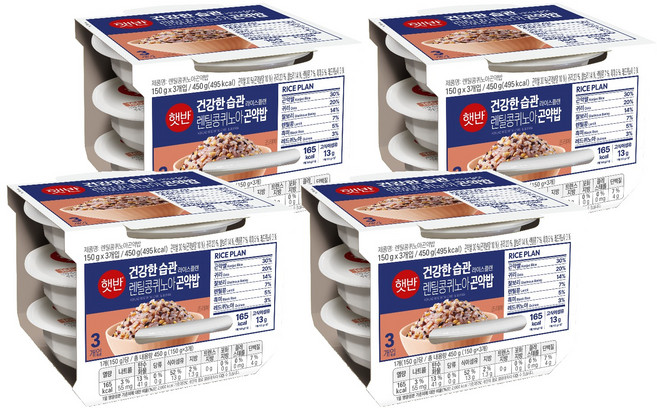 CJ Hetbahn 扁豆藜麥蒟蒻飯, 12個, 150g