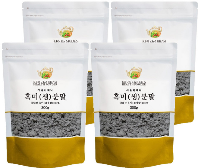 서울아레나 흑미 생 분말 국내산, 300g, 4개